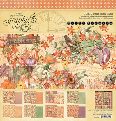 Hello Pumpkin 12x12 Collection Pack with Stickers - Graphic 45