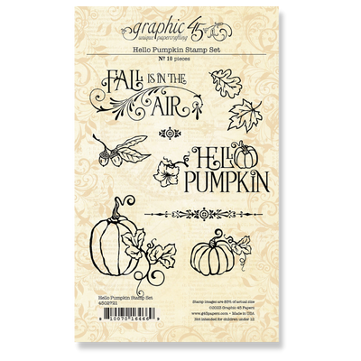Hello Pumpkin 4x6 Stamp Set - Graphic 45