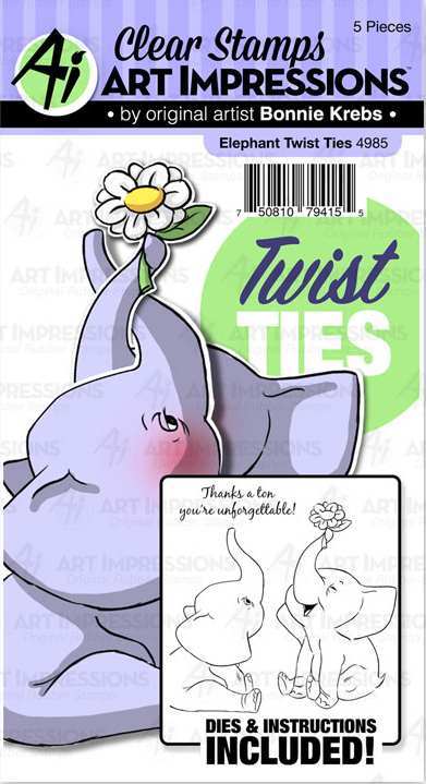 Art Impressions Twisted Elephant Card