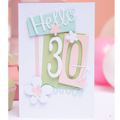 Fabulous Birthday Numbers Thinlits Die Set- Sizzix