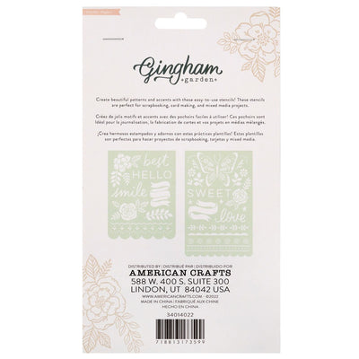 Stencils, 2pc - Gingham Garden Collection - Crate Paper