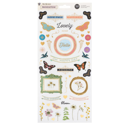 Cardstock Stickers with Gold Foil Accents, 6x12 - Brighton Collection - BoBunny
