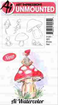 Art Impressions Elves Watercolor Stamp Set