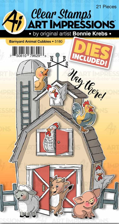 Barnyard Animal Cubbies Stamps & Dies - Art Impressions