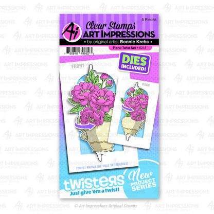 Floral Twist Set Stamps & Dies - Art Impressions - Clearance
