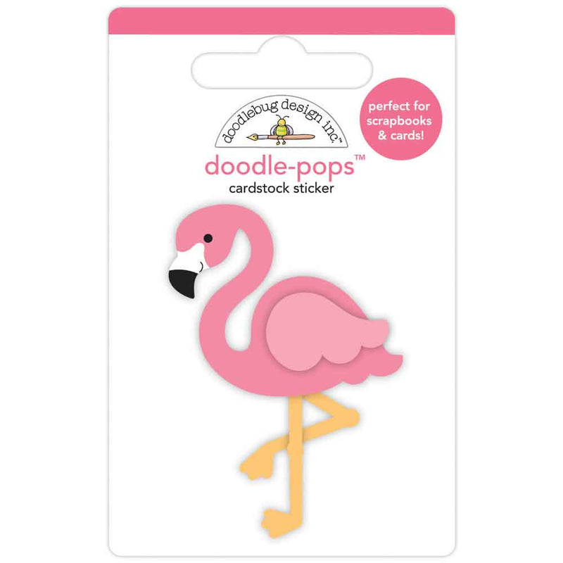 Pink Flamingo Doodle-Pops - Seaside Summer - Doodlebug