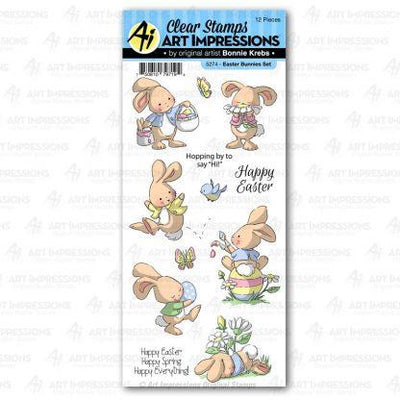 Easter Bunnies Set Clear Stamps - Art Impressions - Clearance