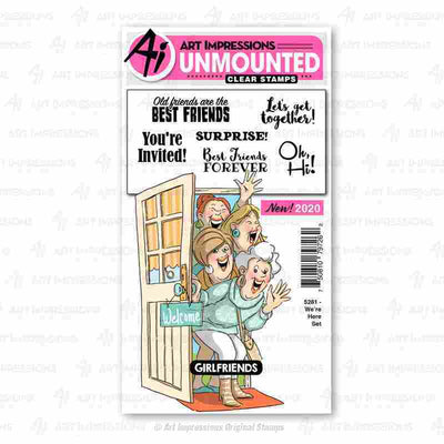 We're Here Set Clear Stamps - Art Impressions - Clearance