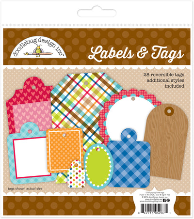 Labels & Tags - Puppy Love Collection- Doodlebug Design