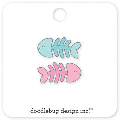 Fishy Bones Collectible Pins -Pretty Kitty Collection- Doodlebug Design