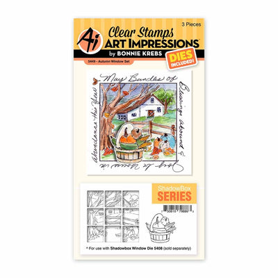 Autumn Window Clear Stamps & Dies Set - Art Impressions