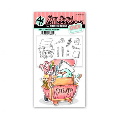 Craft Bag Die & Stamp Set - Bonnie Krebs -  Art Impressions