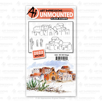 South West Village Clear Stamps - Watercolor Collection - Art Impressions