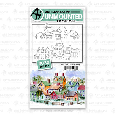 Country Village Stamps - Watercolor Collection - Art Impressions