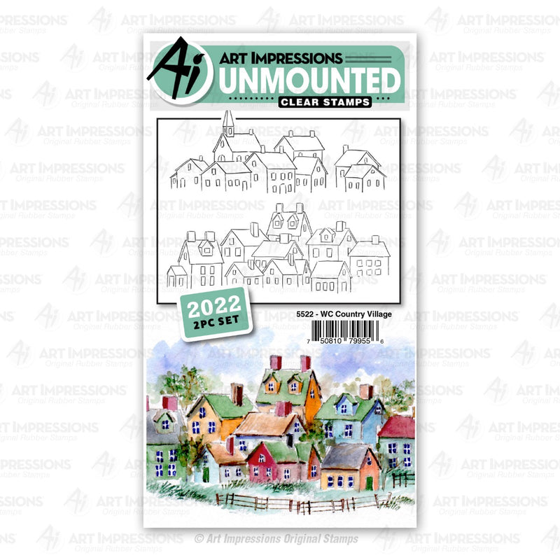 Country Village Stamps - Watercolor Collection - Art Impressions