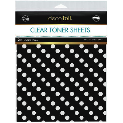 Clear Toner Sheets, Reverse Polka - Deco Foil - Therm-O-Web - Clearance