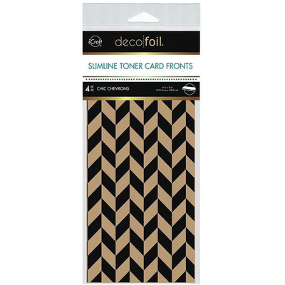 Deco Foil Kraft Slimline Toner Card Fronts, Chic Chevron - Therm-O-Web