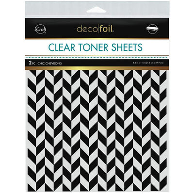 Clear Toner Sheets, Chic Chevrons - Deco Foil - Therm-O-Web -- Clearance