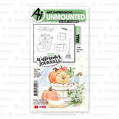 Harvest Clear Stamps - Watercolor Journals Collection - Art Impressions