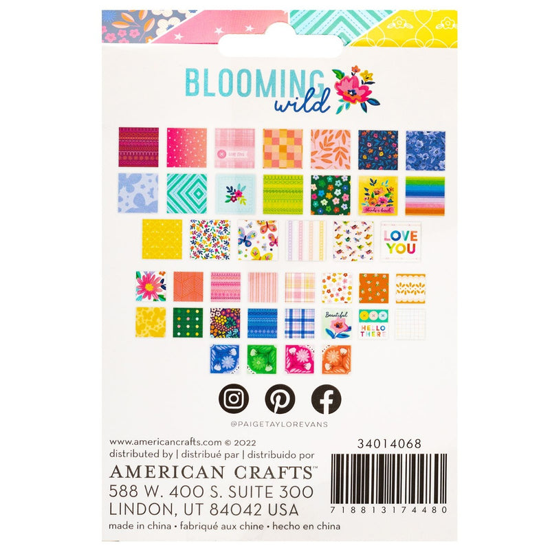 Collage Tiles Embellishments - Paige Evans - Blooming Wild Collection - American Crafts