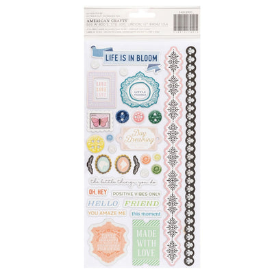 Beautiful Things Phrase Thickers with Iridescent Foil - Brighton Collection - BoBunny