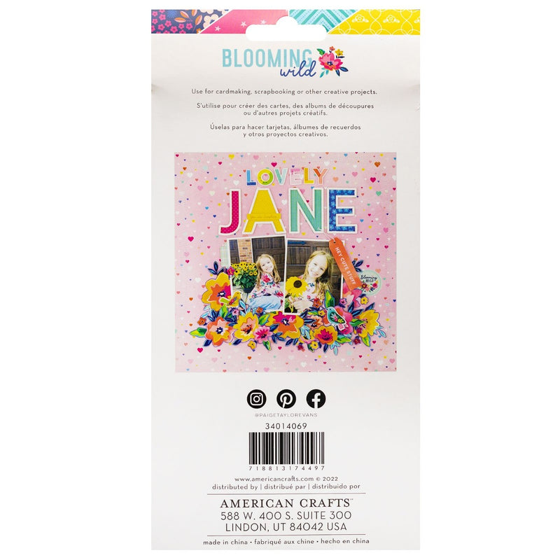 Alphabet Shapes Embellishments - Paige Evans - Blooming Wild Collection - American Crafts