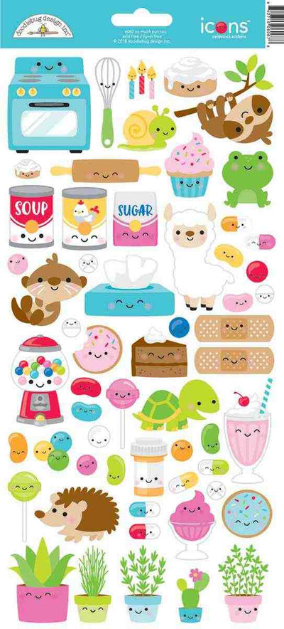 Doodlebug Icon Sticker So Much Pun