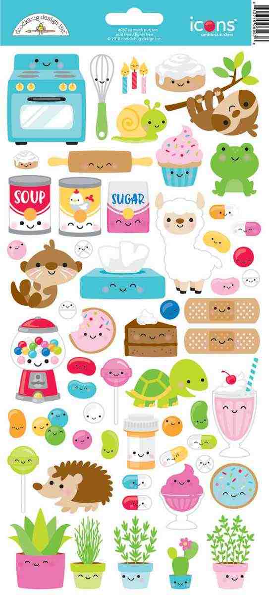 Doodlebug Icon Sticker So Much Pun