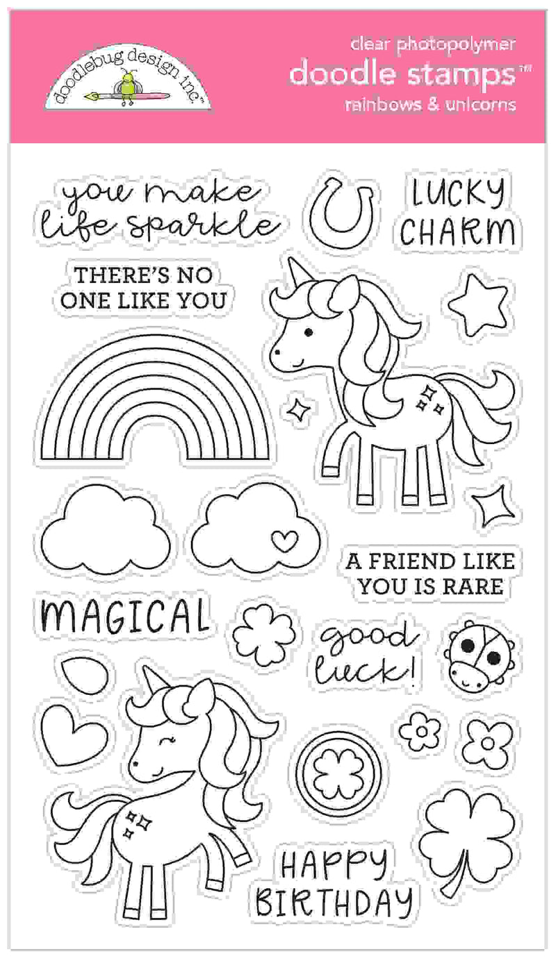 Rainbows & Unicorns Doodle Stamps