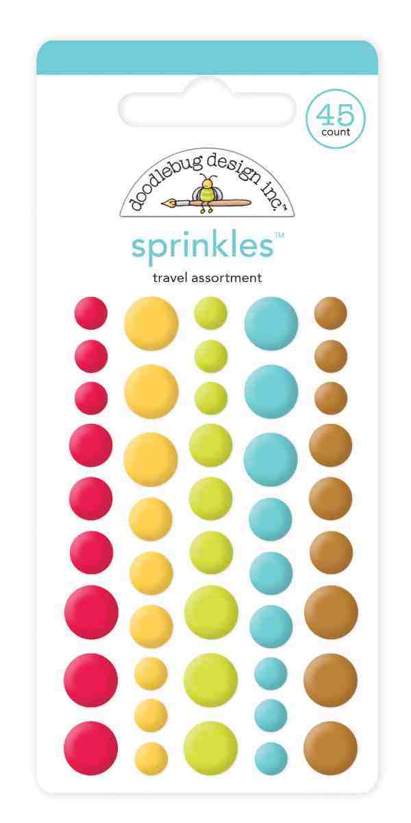 Travel Assortment Sprinkles - I Heart Travel - Doodlebug Design - Clearance