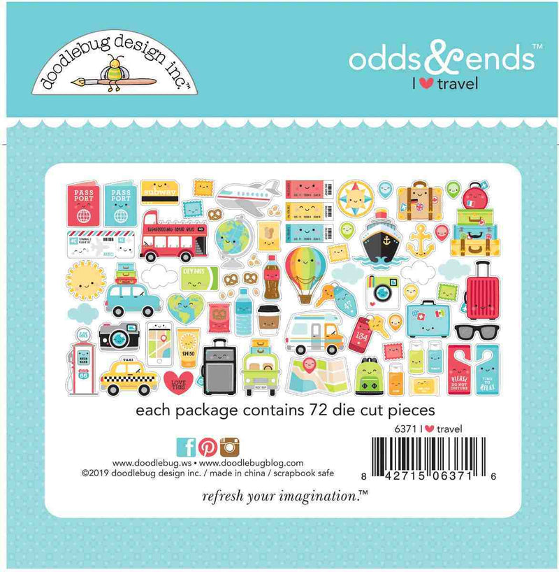 I Heart Travel Odds & Ends - Doodlebug Design