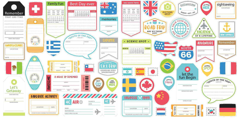 I Heart Travel Tags Odds & Ends - Doodlebug Design