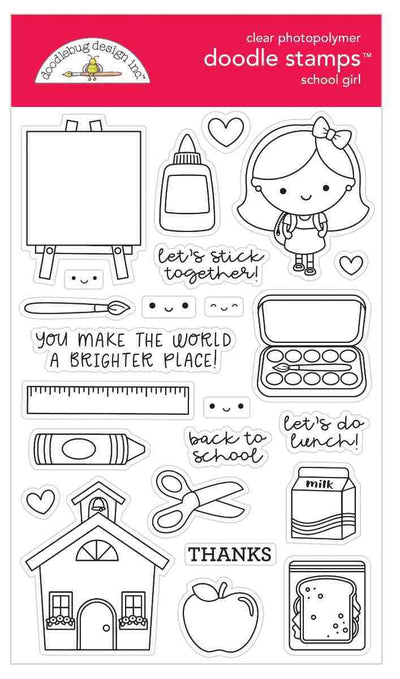 School Girl Doodle Stamps - Doodlebug Design