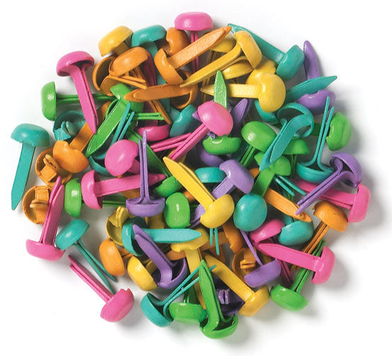 Bright Assorted Mini Brads - Doodlebug - Clearance