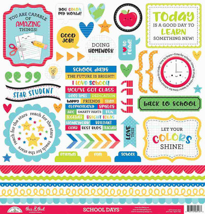 School Days This & That Stickers - Doodlebug Design