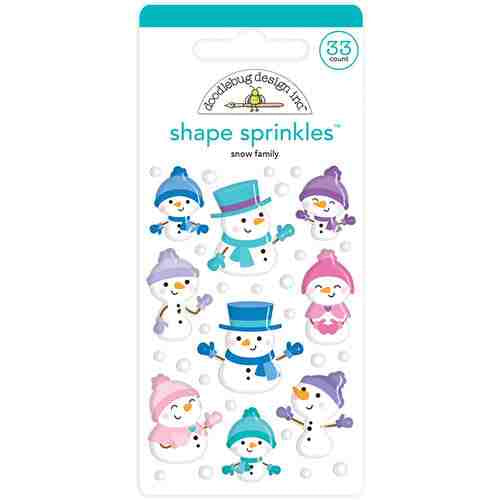 Snow Family Shape Sprinkles - Winter Wonderland - Doodlebug Design