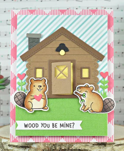 Wood You Be Mine? Clear Stamp Set  - Simply Celebrate Collection - Lawn Fawn