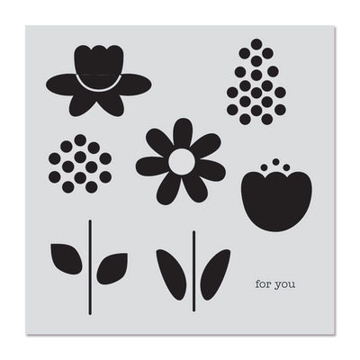 Bloom Framelits Dies w/ Stamps - Let It Bloom - Doodlebug - Sizzix - Clearance