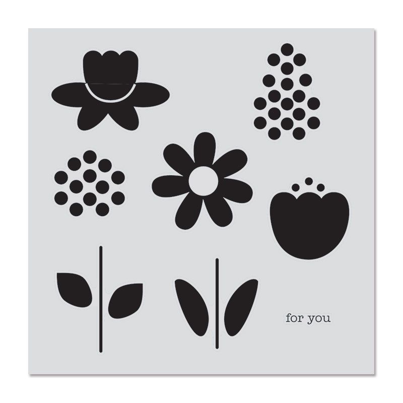 Bloom Framelits Dies w/ Stamps - Let It Bloom - Doodlebug - Sizzix - Clearance
