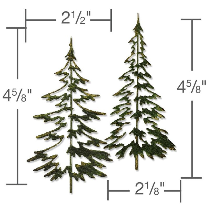 Sizzix Woodlands size chart