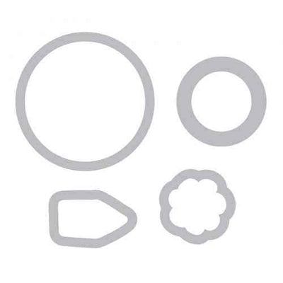 Circle & Icon/Flower & House Framelits Dies w/ Stamps - Let It Bloom - Stephanie Ackerman - Sizzix - Clearance