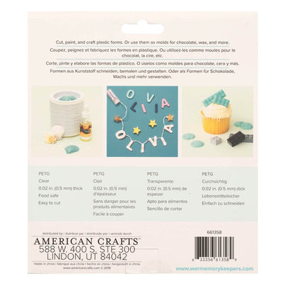 Mold Press Clear Plastic Sheets Value Pack (40 Sheets) - We R Memory Keepers - Clearance