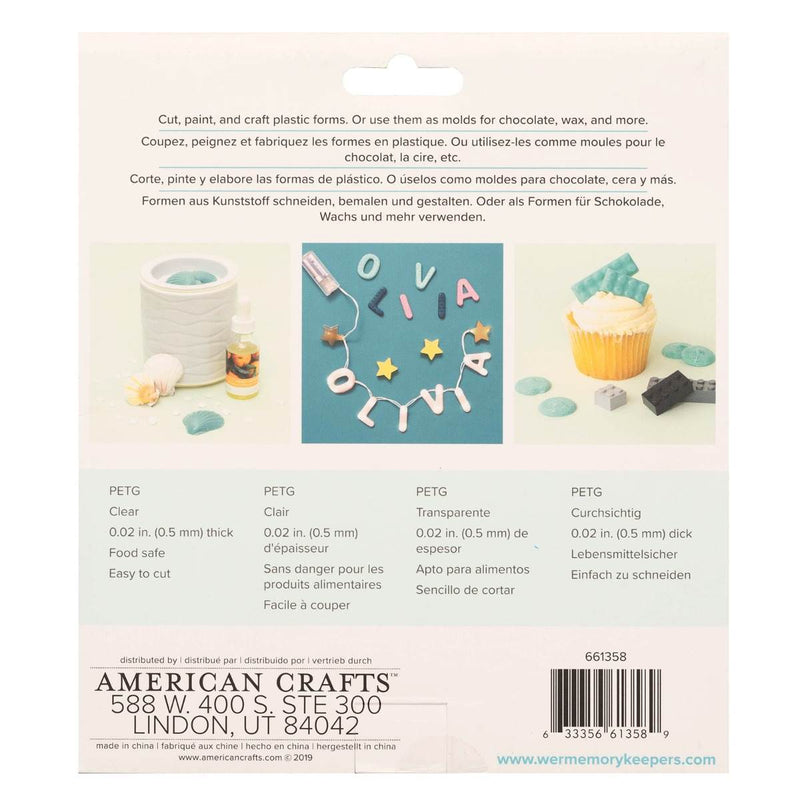 Mold Press Clear Plastic Sheets Value Pack (40 Sheets) - We R Memory Keepers - Clearance