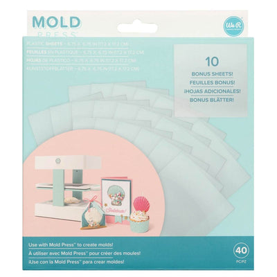 Mold Press Clear Plastic Sheets Value Pack (40 Sheets) - We R Memory Keepers - Clearance