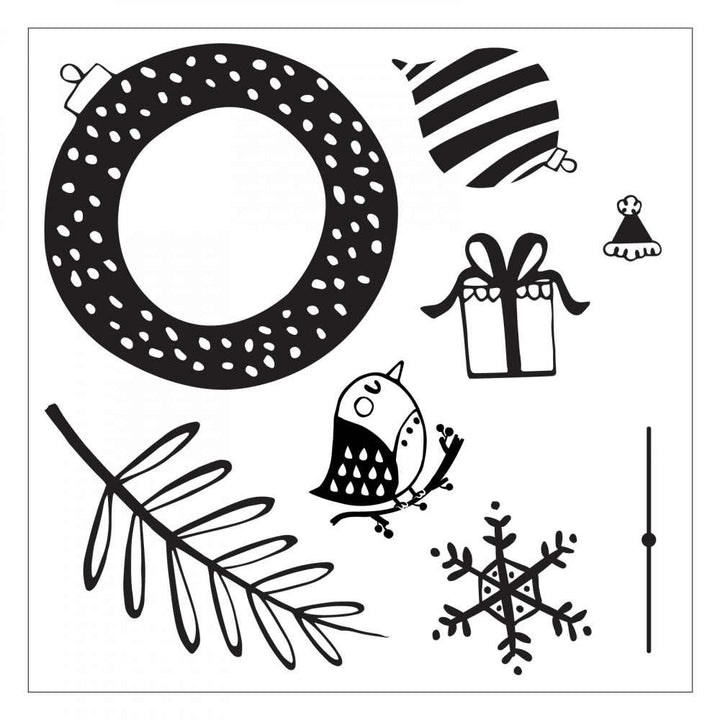 Hanging Ornaments Framelits Dies w/ Stamps-Jordan Caderao-Sizzix