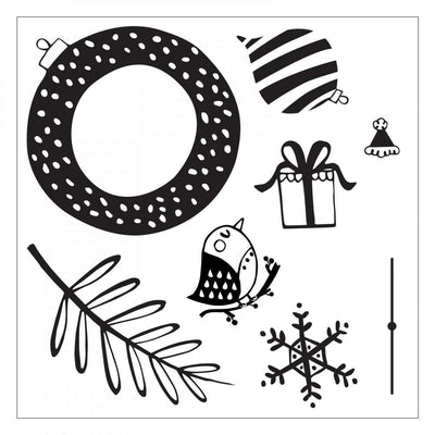 Hanging Ornaments Framelits Dies w/ Stamps - Jordan Caderao - Sizzix - Clearance
