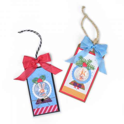 Snow Globe Scene Framelits Dies w/ Stamps-Jordan Caderao-Sizzix