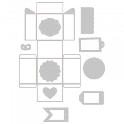 Box & Labels Thinlits Plus Die Set - Jenna Rushforth - Sizzix - Clearance
