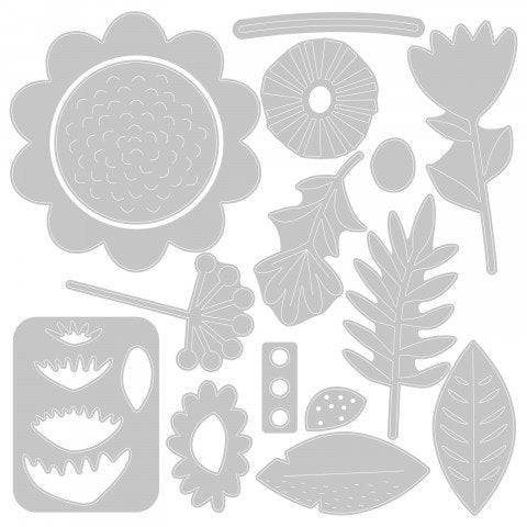 Floral Tropics Thinlits Die Set - Sophie Guilar - Sizzix - Clearance