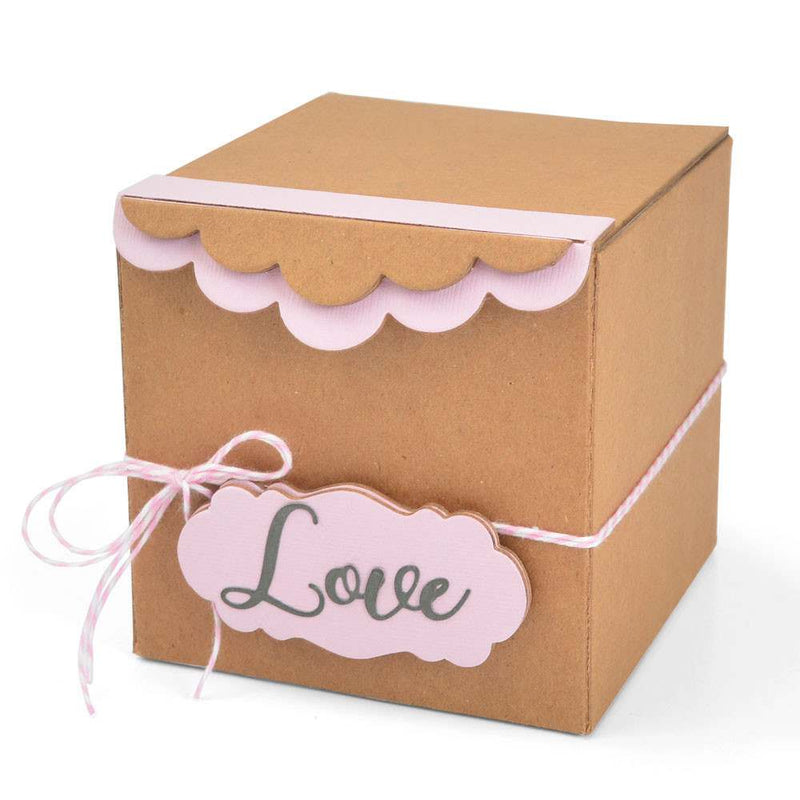 Box, Gift w/ Scallop Edges & Label ScoreBoards XL Die - Eileen Hull - Sizzix  - Clearance
